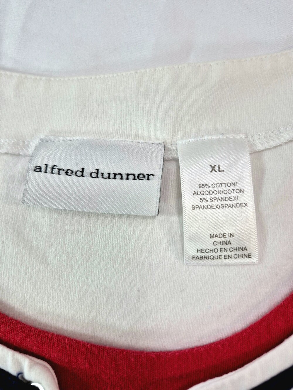 NWOT Alfred Dunner Nautical Sailboat American Flag Knit Tee Shirt XL Patriotic - Picture 3 of 6